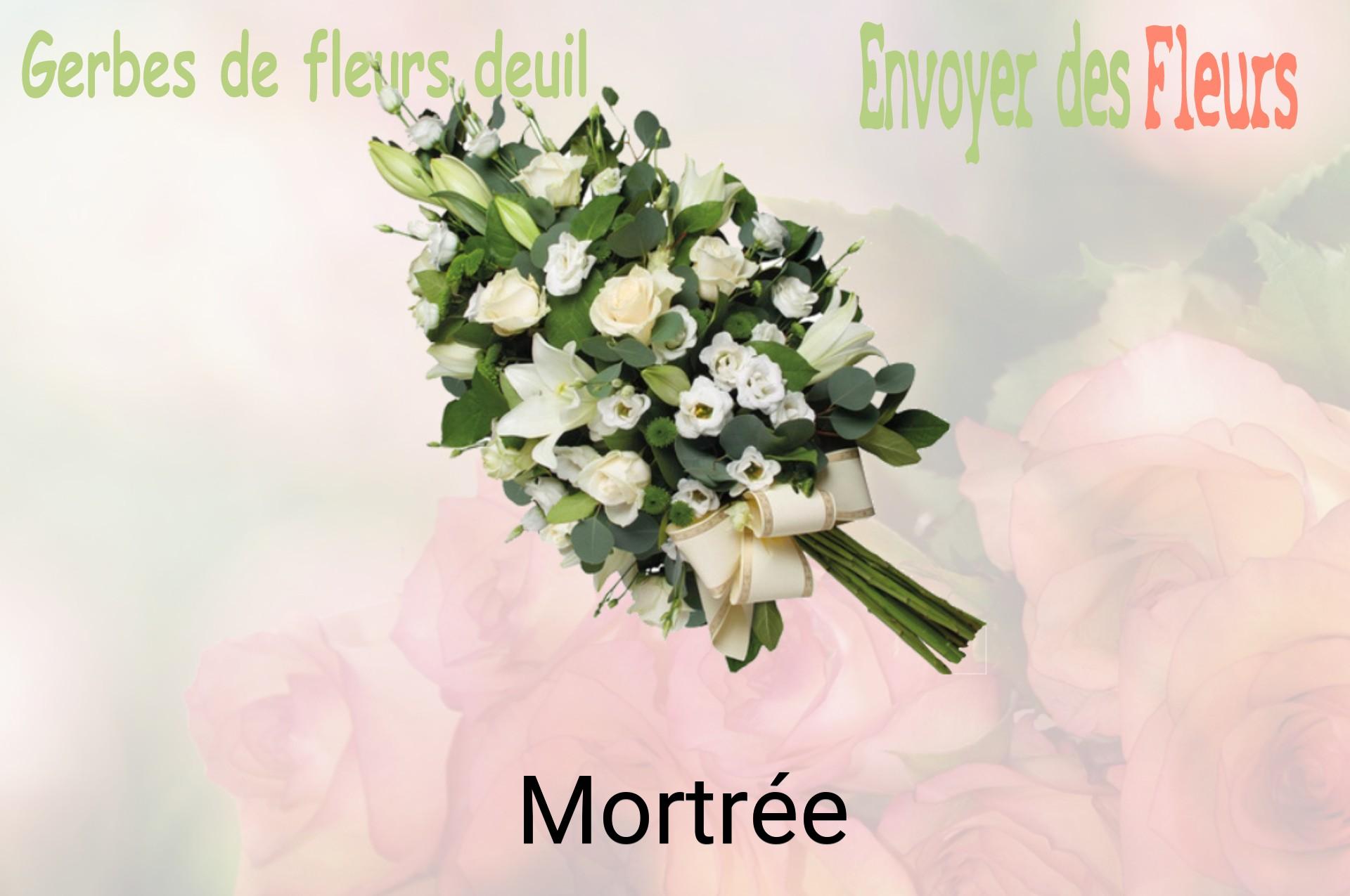 Gerbe de fleurs de deuil livrée à Mortrée